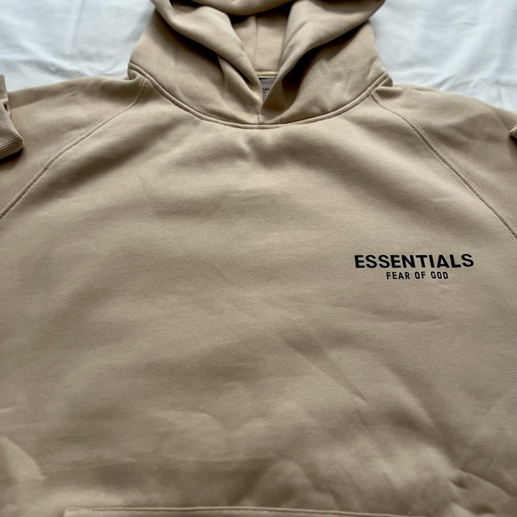 Essentials Hoodie, beige, large - Picture 2 of 3
